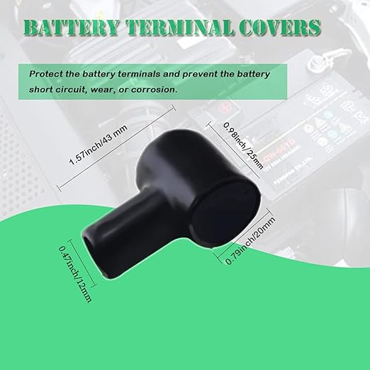 8 Pack Battery Terminal Boots Insulating Covers Red/Black, PVC Cable Lug Protector Cover Lug caps for Auto Marine Commercial and Power Sports, Insulating Rubber Covers Skins Tool Parts