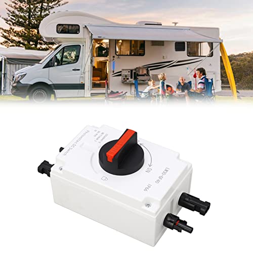 Solar PV DC Switch 1500V 32A, DC Miniature Circuit Breaker IP66 Solar Combiner Box for Solar Panel System RV (Basic Type)