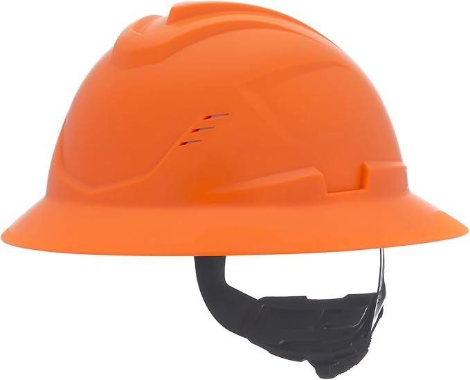 MSA V-Gard C1 Full Brim Hard Hat with ReflectIR Cooling Thermal Barrier and Fas-Trac III Suspension - Uses Highly Innovative Cooling Features to Help Alleviate Heat Stress