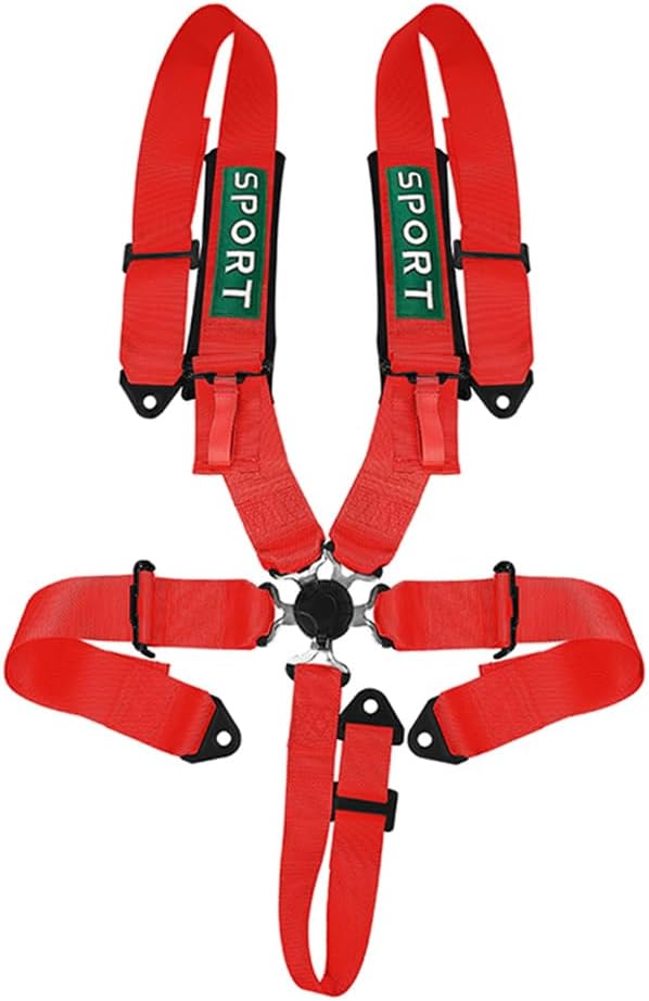 BESTZHEYU 5-Point Racing Harness Set SFI with Ultra Comfort Heavy Duty Shoulder Pads