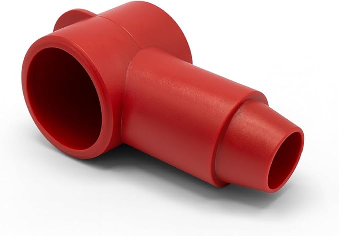 MGI SpeedWare 1.25" Diameter Boot Covers for Battery Power Junction Blocks, Fits 5/8" Stud and Nut, Made in the USA, Red + Black Pair (2/0-4/0ga)