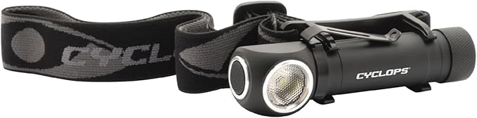 CYCLOPS Hades Headlamp | Tactical Durable Lightweight Aluminum Compact Adjustable Headband Weather Resistant IPX4 Rechargeable Removable 5 Modes Bright LED 1000 Lumen Headlight