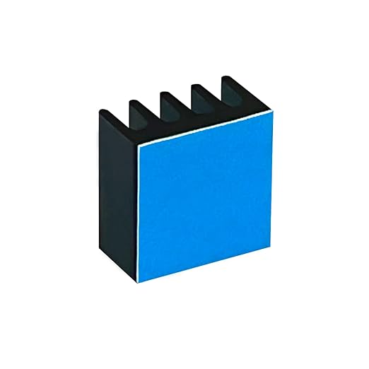 20pcs 9mm Mini Heatsink Kit, Includes 3M 8810 Thermal Conductive Adhesive Tape, Cooler Heat Sink for Cooling VRM Stepper Driver MOSFET VRam VRM Stepper Driver MOSFET VRam Regulators (9mmx9mmx5mm)