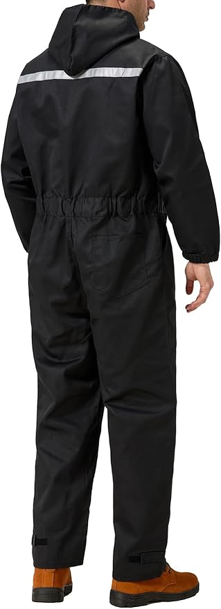 Mens Work Coveralls Mechanic Hooded Overall Workwear Jumpsuits Long Sleeve Hi Viz Coverall with Zippers