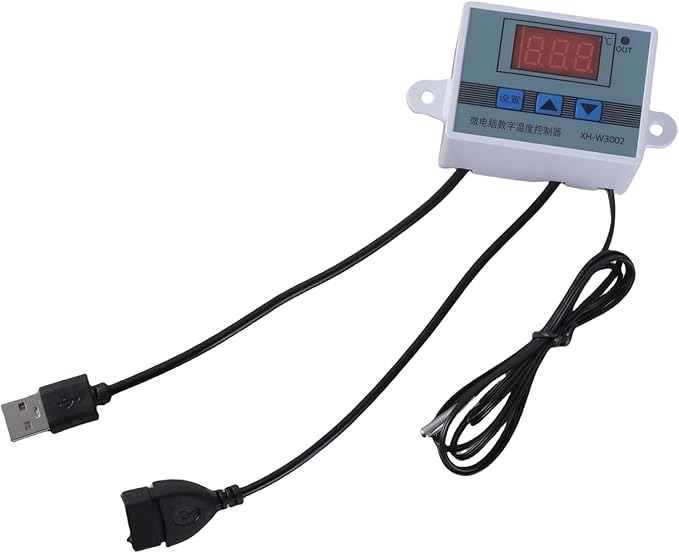 USB 5V Three Button Temperature Controller Intelligent Control Power Cable for Cooling Fan and Blowers Up to 50W