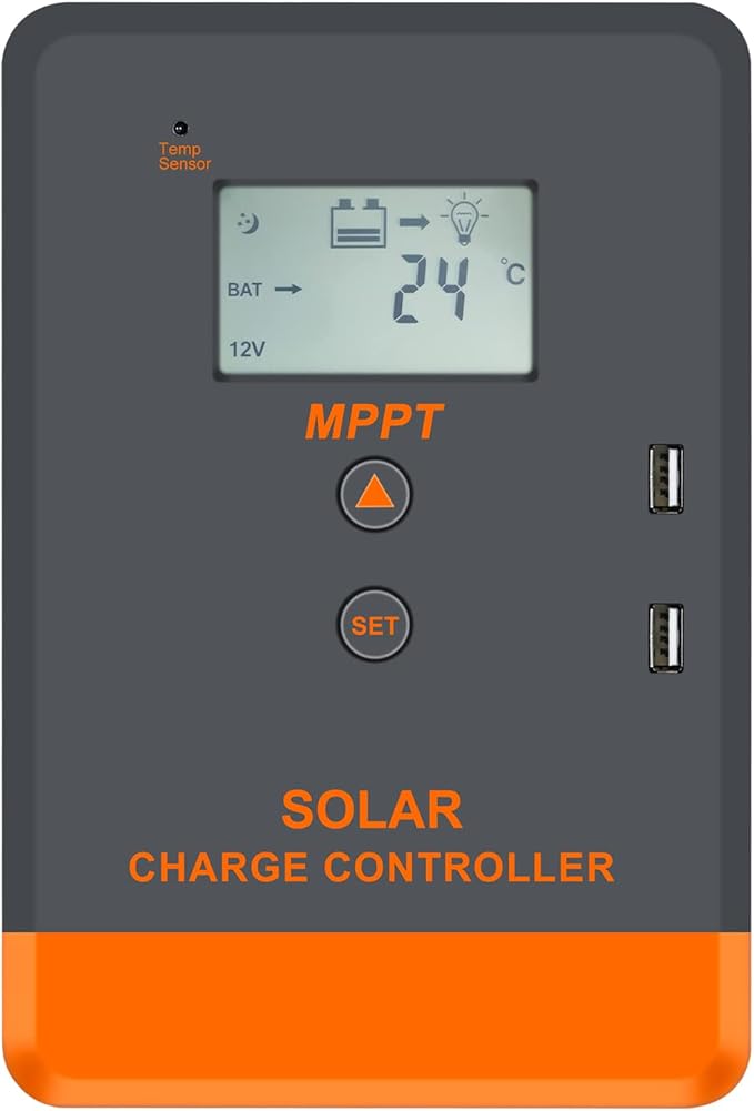 PowMr MPPT Solar Charge Controller 30AMP, for 12V/24V Auto, MAX 75V, 780W Input, w/LCD Display, for Lead-Acid Lithium Battery