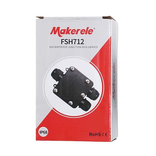 Waterproof IP68 External Junction Box,3 Way Plug Line M25 Coaxial Cable Connector Wire Range 5 to 15mm External Electric Power Cord Boxes