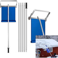 MUHM Tarp, Snow Roof Rake, 30FT Adjustable Aluminum Roof Snow Removal Tool, 420D Oxford Cloth, Sturdy Cutting Frame, Anti-Slip Handle