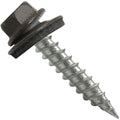9 x 1 Antique Bronze Stainless Steel Metal Roofing Screws - Hex Washer Head - Self-Piercing (SP) tip Metal to Wood siding Screws - EPDM Washer. 12 X 250 Bags - 3,000 Screws