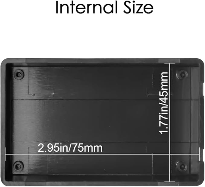 LeMotech Project Box 10 Pieces ABS Plastic Electrical Project Case Small Junction Box for Electronics Black 3.1 x 2.0 x 1.0 inch (80 x 50x 26 mm)