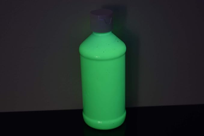 DirectGlow 16oz UV Blacklight Reactive Fluorescent Acrylic Paints (Lime Green)