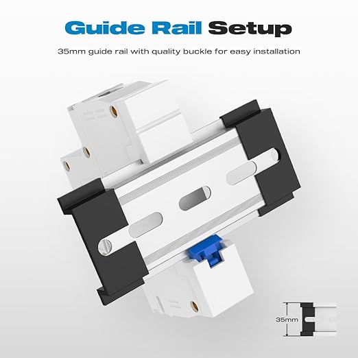 AC Miniature Circuit Breaker 10 Amp 1 Pole 120/240V Solar AC Disconnect Switch Thermal Magnetic Trip Din Rail Mount