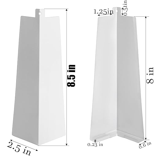 Coloch 8 Pieces Aluminum Siding Corners 8 Inches, White Outside Siding Corner Caps with Nails Metal Smooth Corner Panels Trim for Mobile House, Wooden House