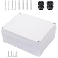 Junction Box, Zulkit Project Box with Reserved Holes IP65 Waterproof Dustproof Electrical Box ABS Plastic Project Enclosure White 7.9 x 6.1 x 3.1 Inch