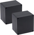 2 Pack Project Box IP65 Waterproof Junction Box ABS Plastic Black Electrical Boxes DIY Electronic Project Case Power Enclosure 4.72"x4.72"x3.54"(120x120x90mm)