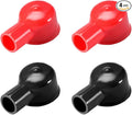 uxcell Battery Terminal Insulating Rubber Protector Covers for 22mm Terminal 12mm Cable Red Black 2 Pairs