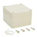 LeMotech Waterproof Dustproof IP65 ABS Plastic Junction Box Universal Electric Project Enclosure Pale Gray 3.3 x 3.2 x 2.2 inch (83 x 81 x 56 mm)