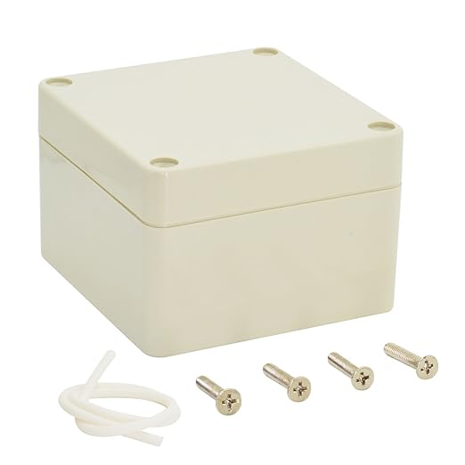 LeMotech Waterproof Dustproof IP65 ABS Plastic Junction Box Universal Electric Project Enclosure Pale Gray 3.3 x 3.2 x 2.2 inch (83 x 81 x 56 mm)