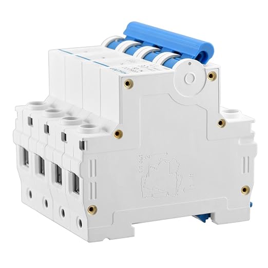 Heschen DC Miniature Circuit Breaker, HSB6C-DC, 4 Poles, DC1000V 6A, Photovoltaic Circuit Breaker, for Solar PV System Solar Panels Grid System, 35mm DIN Rail Mounting