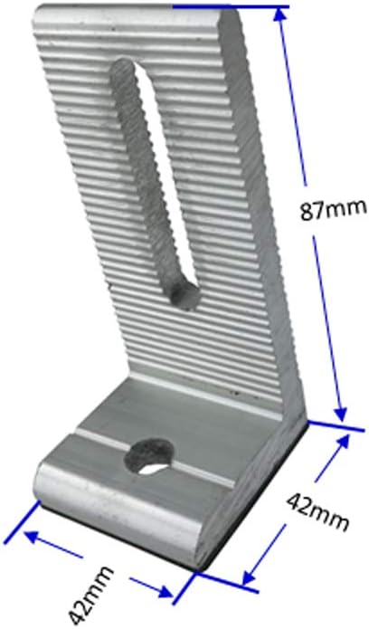Solar Panel Mounting L Bracket 4 Units for RV Boat Off Grid Roof, Support 10w/20w/50w/80w/100W Solar Panel