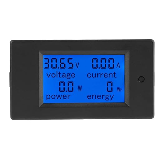 PZEM-051 LCD Display DC 6.5-100V Digital Electric Power Energy Voltage Current Meter Power Energy Battery Monitor Amperage Meter Gauge with Built-in Shunt(50A Shunt)