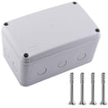NineLeaf IP66 Waterproof Junction Box Outdoor, 7 1/8" x 4 1/2" x 4" White Electrical Enclosure, Weatherproof Project Box for Garden, CCTV, Garage, Workshops, DIY Wiring,1PK