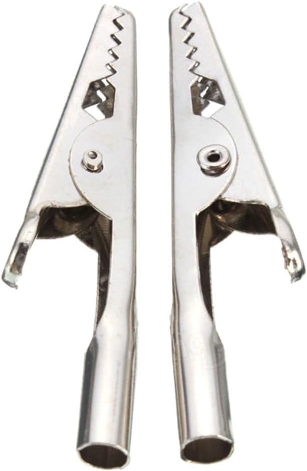 10Pcs/Lot 51mm Length Crocodile Clips Stainless Steel Screw Probe Fixing Test Alligator Clips Crocodile Clamps