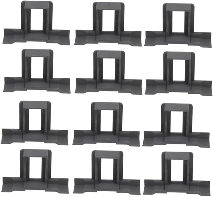12pcs Solar Module Clip Photovoltaic Panel Mounting Bracket Water Drainage Clip for Solar Efficient Mud Removal Clamp Outdoor Use