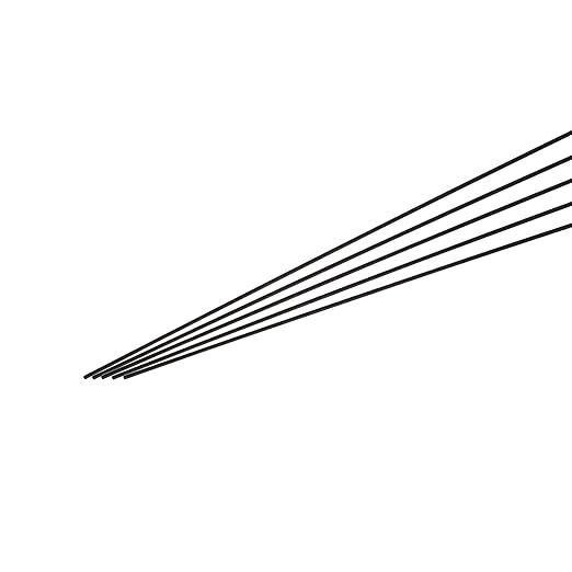 MECCANIXITY Carbon Fiber Rod, 2.5mm x 500mm Carbon Rod Bar for RC Plane DIY Craft Kite Wing Tube Quadcopter Arm Repair Pack of 5