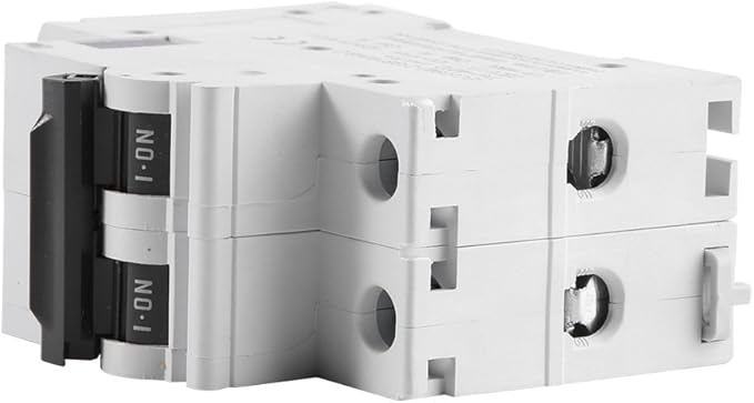 DC Miniature Circuit Breaker, Low Voltage 2 Pole 250V 16A DIN Rail Mount, DC Disconnect Switch for Solar Panels Grid DC System (16A)