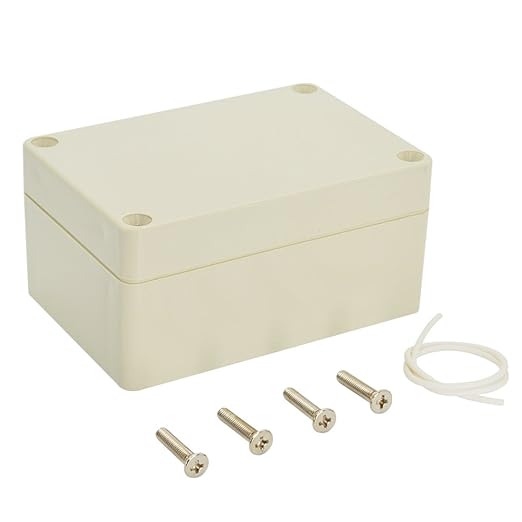 LeMotech Waterproof Dustproof IP65 ABS Plastic Junction Box Universal Electric Project Enclosure Pale Gray 3.9 x 2.7 x 2 inch (100 x 68 x 50 mm)