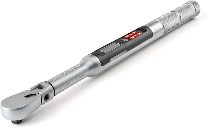 TEKTON 3/8 Inch Drive 90-Tooth Flex Head Dual-Direction Electronic Torque Wrench (10-100 ft-lb) | TRQ81122