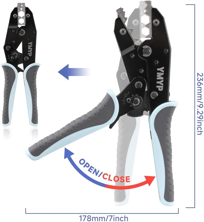 Coaxial Crimping Tool for RG Type Cable -RG7,8,11,22U,63,83,114,133,144,149,165,178,213,214,391,403, LMR400, BNC 1.5D-2V,1.5C-2V,7C-2V Connectors(CRIPMER L4 WG)