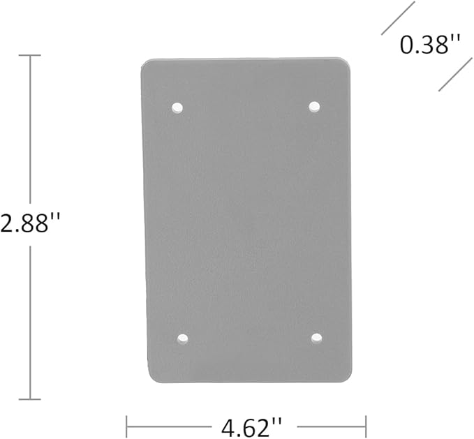 Hubbell Raco PBC100GY Weatherproof Nonmetallic Device Cover, Blank, 1-Gang, Gray