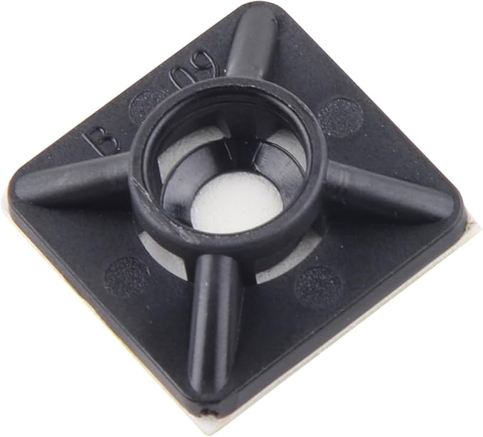 ZipTie.com 3/4-inch UV Resistant Black Zip Tie Mounts, UL 21 Listed, 100-Pack