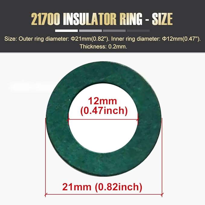 330PCS 21700 Lithium Battery Insulator Rings, Highland Barley Paper with Adhesive Backing, Hollow Paper Pad Electrical Insulation Ring, Green