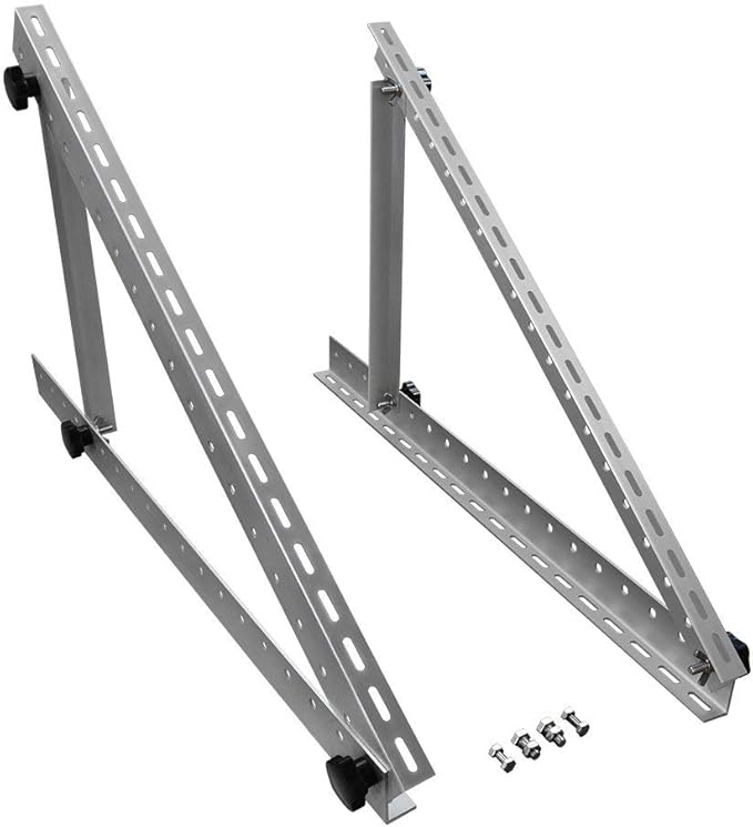Renogy 28in Adjustable Solar Panel Mount Brackets, with Foldable Tilt Legs on Any Flat Surface for RV, Roof, Boat, Any Off-Grid Systems