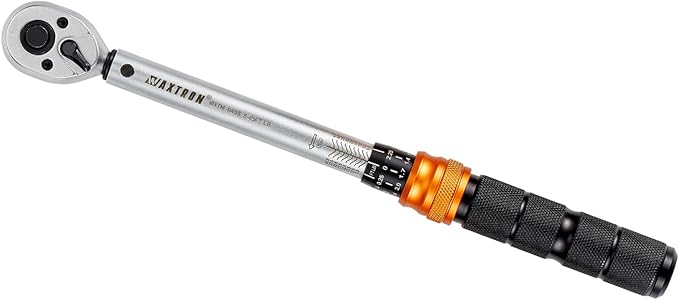 3/8" Foot Pound Torque Wrench, 5-45 Ft-Lb & 6.8-61 Nm Range, Dual-Direction 72-Tooth Click Wrench, Automotive Motorcycle & Bike Precision Maintenance, Heavy-Duty Storage Case Included