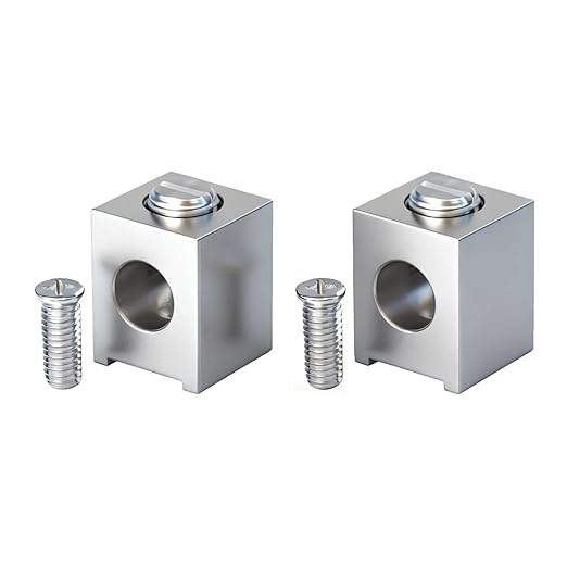 Neutral Lug Kit Circuit Breaker Ground Lugs Aluminum Grounding Lugs Fits #4-2/0 AWG Wire, Electrical Wiring Connection Kit - Easy Install for Load Centers & Breaker Boxes (2)