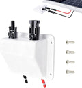 Solar Cable Entry Gland, 0.33ft 10AWG Soft Solar Extension Cable and Connector, UV Resistance Dual Cable Entry Gland Housing on Rv, Boat, Camper (10cm, White)