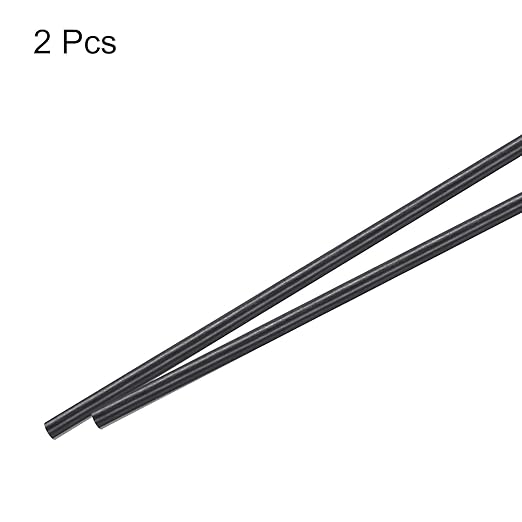 MECCANIXITY Carbon Fiber Rod, 8mm x 300mm Carbon Rod Bar for RC Airplane DIY Craft Kite Wing Tube Quadcopter Arm Repair Pack of 2