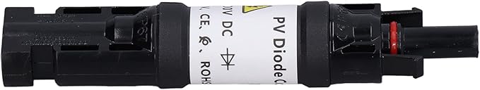30A Solar Panel PV Diode in Line Fuse Holder Photovoltaic Connectors 1000V IP67 Male Female Waterproof Cable Blocking 30 Amps (30A)