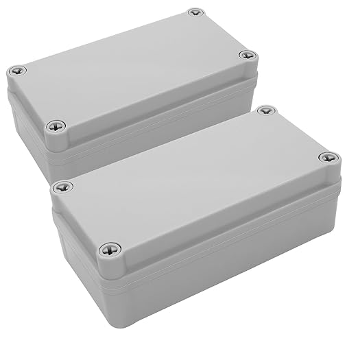 LeMotech Junction Box IP67 Waterproof Dustproof ABS Plastic Project Box for Electrical Outdoor Enclosure Gray 6.3 x 3.1 x 2.2 inch (160 x 80 x 55 mm),2 Pack