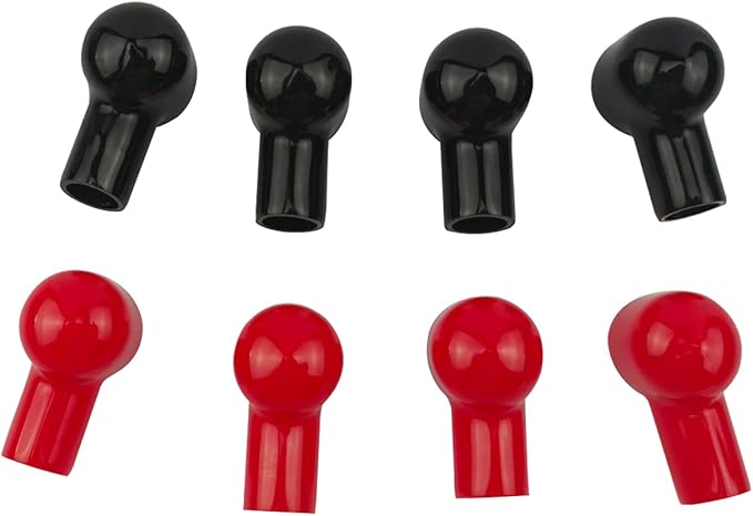 8 Pack Battery Terminal Lug Boots Covers, Red & Black Insulating Caps for Ring Terminals/Cable Lugs, Fit Terminal Post up to 20mm (0.79"), Fit Cable up to 12mm (0.47"), for Car Truck RV Solar
