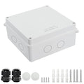 LeMotech Junction Box, Electrical Box IP65 Water Resistant Dustproof ABS Plastic Project Enclosure for Electronics White 5.9 x 5.9 x 2.8 inch
