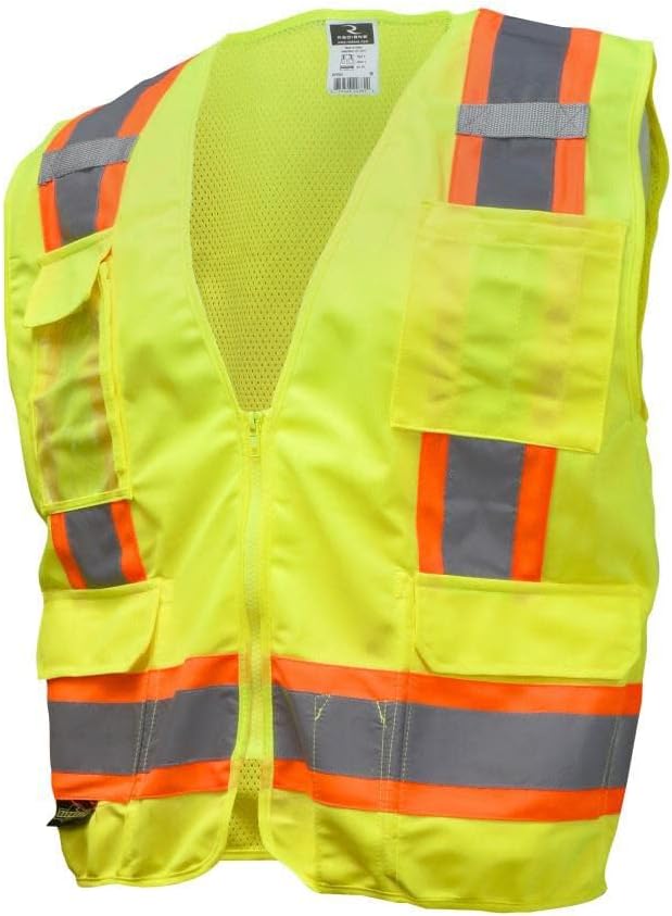 Radians SV6G3X Two Tone Surveyor Class 2 Safety Vest, 3X-Large, Green