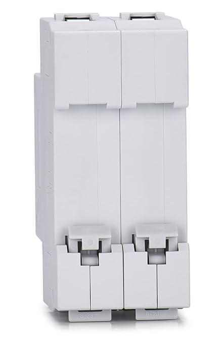 AC Miniature Circuit Breaker, 40 Amp 120V/240V 2 Pole DIN Rail Mount Circuit Breaker, Thermal Magnetic Trip, Solar AC Disconnect Switch MCB C40