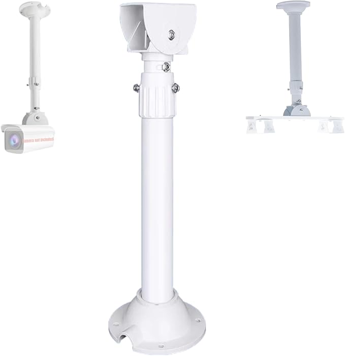 I-Type Telescopic Security Camera Mount Kit with L-Shaped Metal Adapter - Heavy-Duty Bracket for Indoor/Outdoor Use, Fits Most CCTV Dome/IP/PTZ Cameras Solar Panel