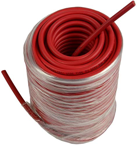 TEMCo 10 AWG Solar PV Wire, 500 ft Red, Bare Copper, Made in USA