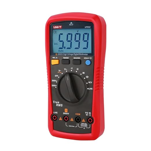 UNI-T UT892 2000V AC/DC High Voltage Digital Multimeter Features VFC Mode Built-in NCV 6000 Counts True RMS